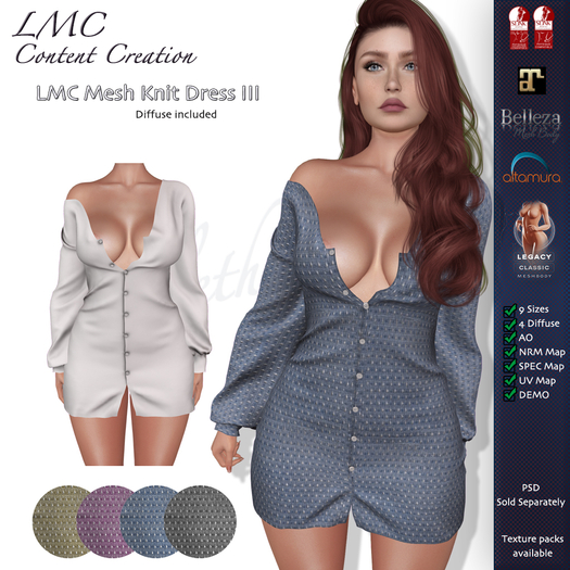 LMC Mesh - Knit Dress III - Textures Included 