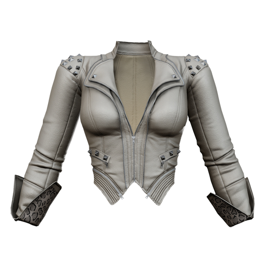 Wuzan - Leather Jacket - Cream