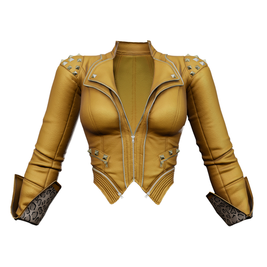 Wuzan - Leather Jacket - Orange