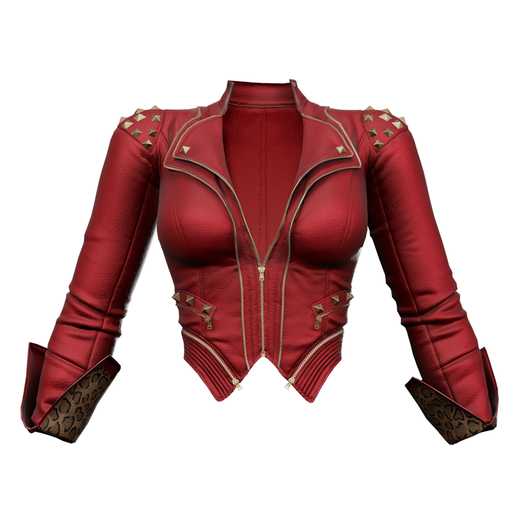 Wuzan - Leather Jacket - Red