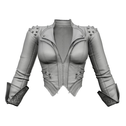 Wuzan - Leather Jacket - White