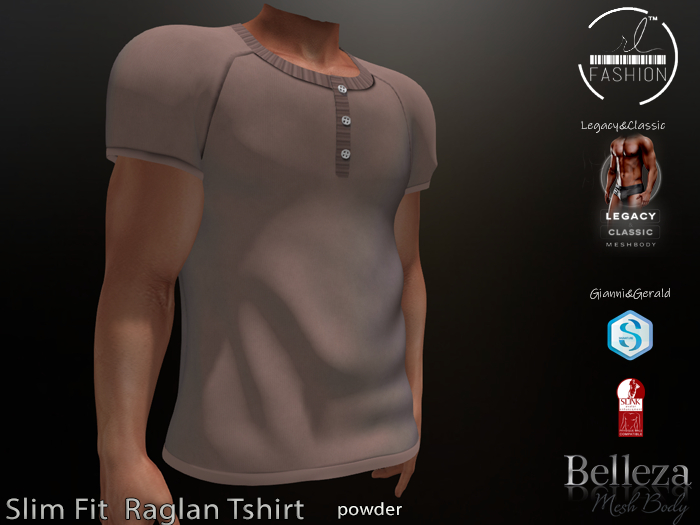 Slim Fit  Raglan Tshirt Powder