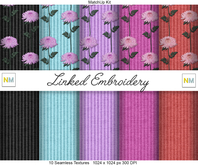 Linked Embroidery Matchup Kit 10 Seamless Textures NM