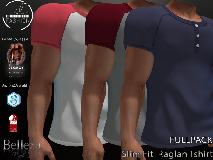 Slim Fit  Raglan Tshirt  FatPack