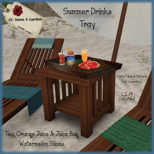 *ZK* Summer Drinks & Watermelon Tray [Crate]