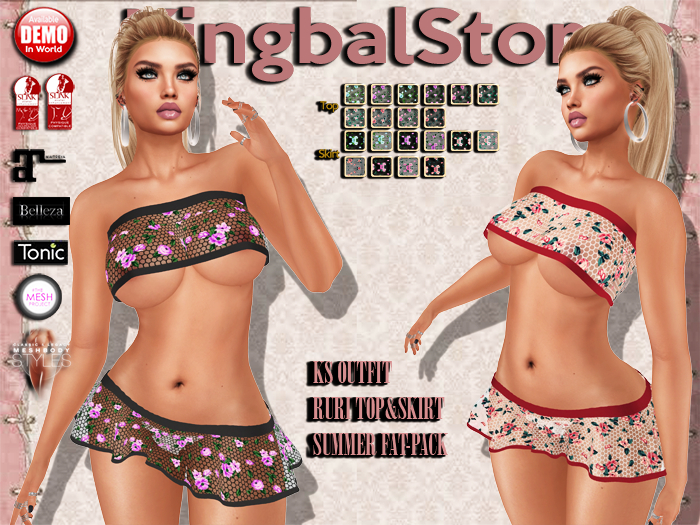 420 KS OUTFIT RURI TOP&SKIRT SUMMER FAT-PACK