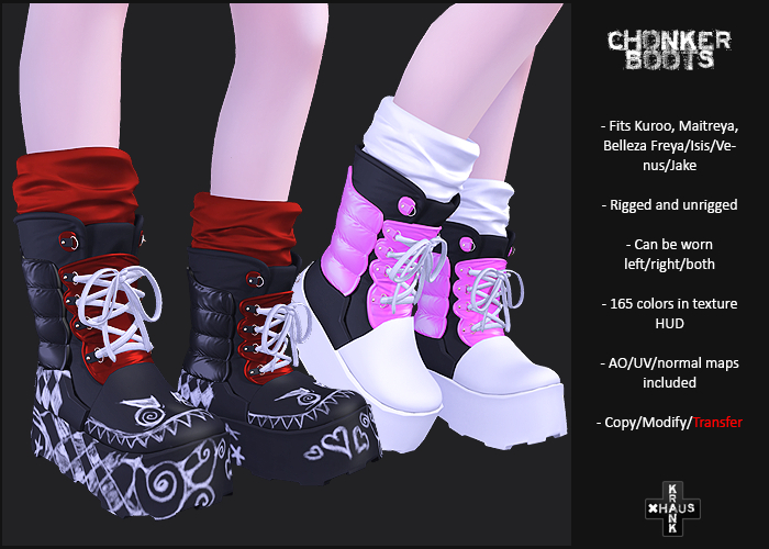 krankhaus - Chonker Boots - Kuroo/Maitreya/Belleza