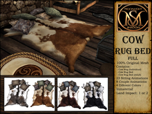 "Moon_Sha" Cow Rug Bed - FULL (Boxed)
