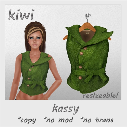 KIWI KASSY VINTAGE VEST (GREEN)