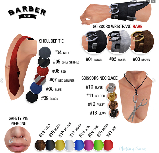 Barber Shop / 21 / Safety Pin Piercing / Red