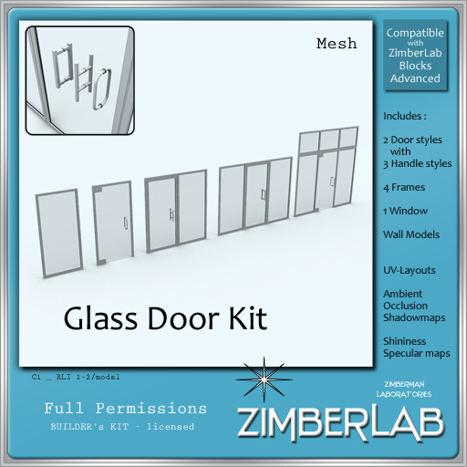 Glass Door full perm - ZimberLab Door C1