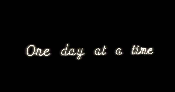 "One day at a time" Neon Sign