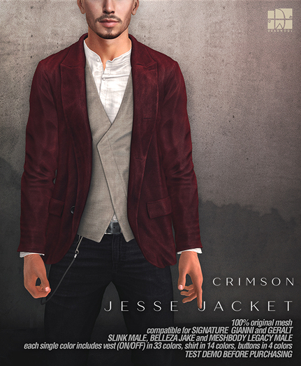 [Deadwool] Jesse jacket - crimson