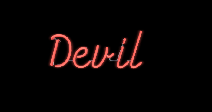 "Devil" Neon Sign (Red)