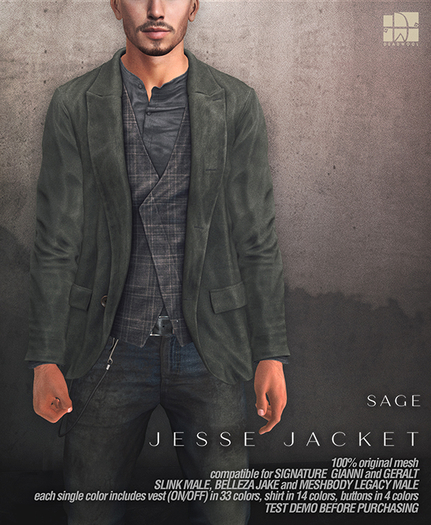 [Deadwool] Jesse jacket - sage