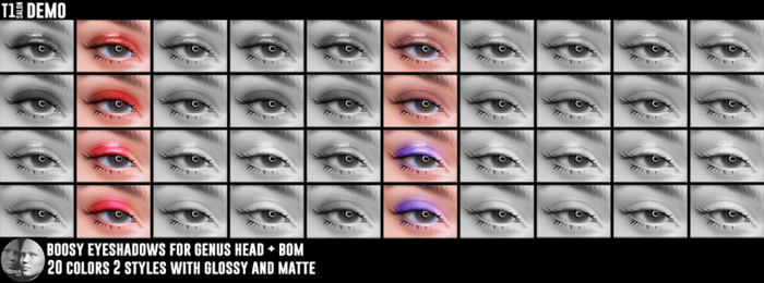 TOP1SALON - BOOSY EYESHADOW (Genus) + BOM DEMO