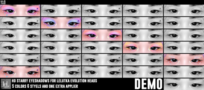 TOP1SALON - HD STARRY EYESHADOW (Lelutka Evolution) DEMO