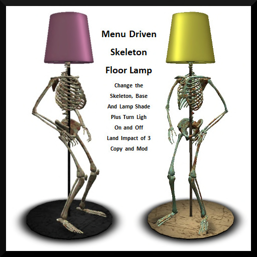 Menu Driven Skeleton Floor Lamp - Boxed