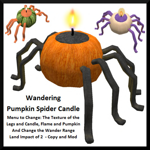 Wandering Pumpkin Spider Candle