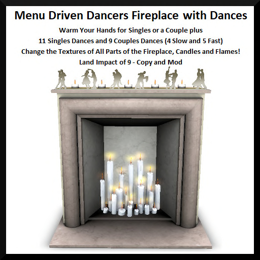 Menu Driven Dancers Fireplace with Dances - Boxed