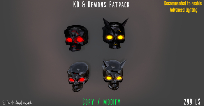 KD & Demons skulls fatpack