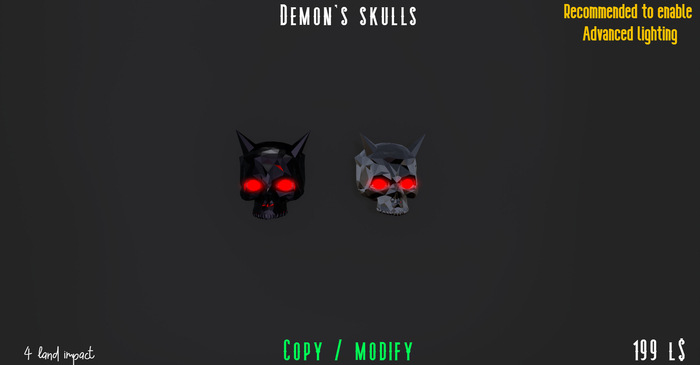 Demon skulls