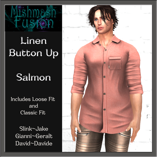 ~*MF*~ Satisfaction Linen Button Up - Salmon
