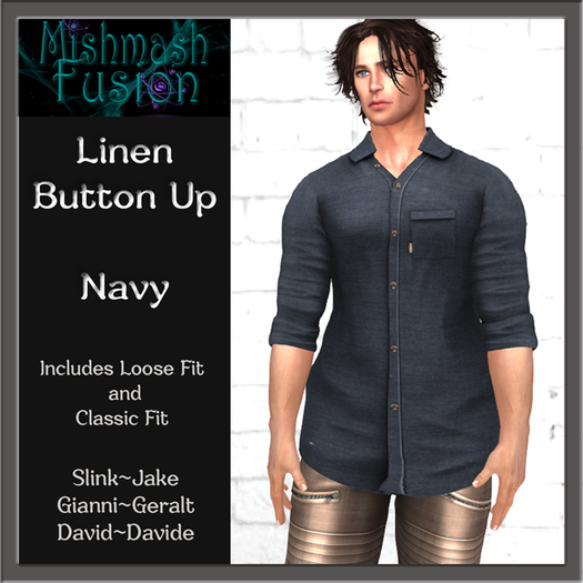 ~*MF*~ Satisfaction Linen Button Up - Navy