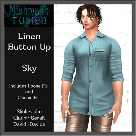~*MF*~ Satisfaction Linen Button Up - Sky