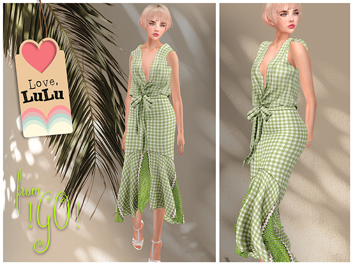 !gO! Piper _Green Gingham skirt & Top OUTFIT__B.VENUS