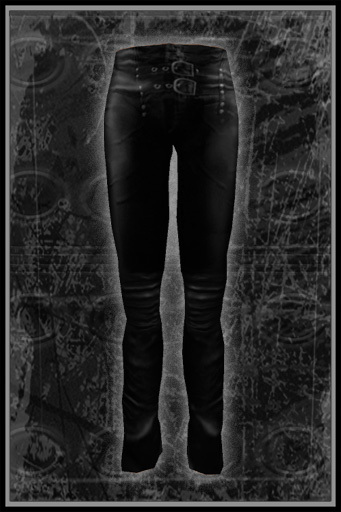 Unisex leather belted pants
