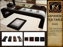 "Moon_Sha" Japanese Tea Table - Black (Boxed)