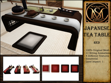 "Moon_Sha" Japanese Tea Table - Red (Boxed)