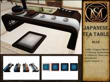 "Moon_Sha" Japanese Tea Table - Blue (Boxed)