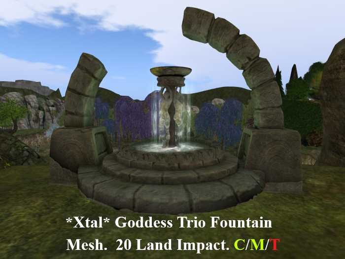 *Xtal* Goddess Trio Fountain