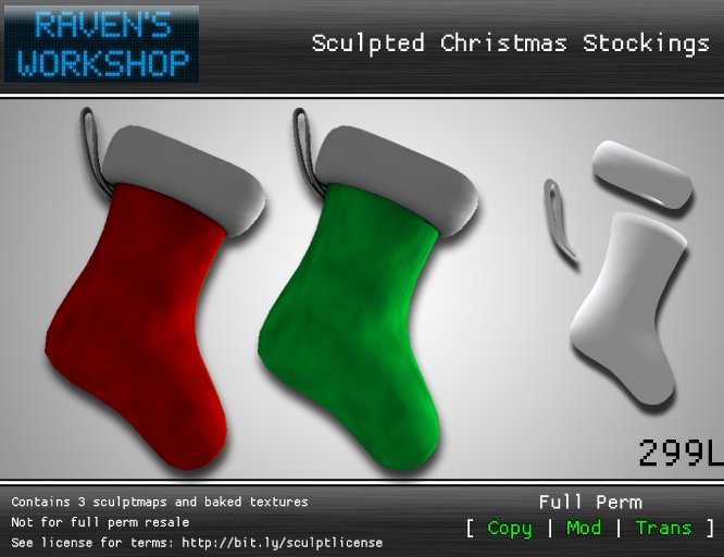 [RW] Sculpted Christmas Stocking Kit [ Full Perm ]