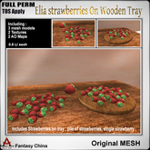 FC- FP Mesh Elia strawberries On Wooden Tray B