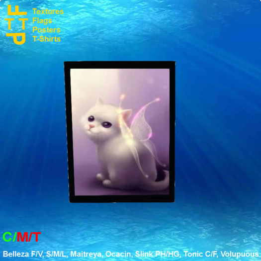 Picture frame white kitty angel