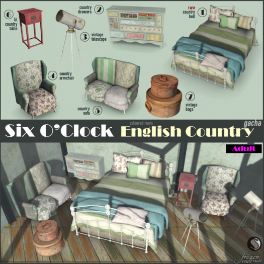 !six o'clock! [ENGLISH COUNTRY-6] Lil Country Table*