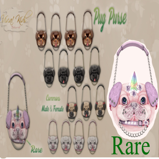[Vk!] Pug Purse - Pugicorn ~ RARE