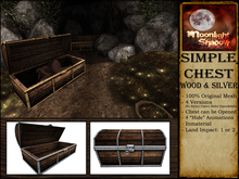 "Moon_Sha" Simple Chest - Wood & Silver (Boxed)
