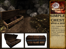 "Moon_Sha" Simple Chest - Wood & Iron (Boxed)