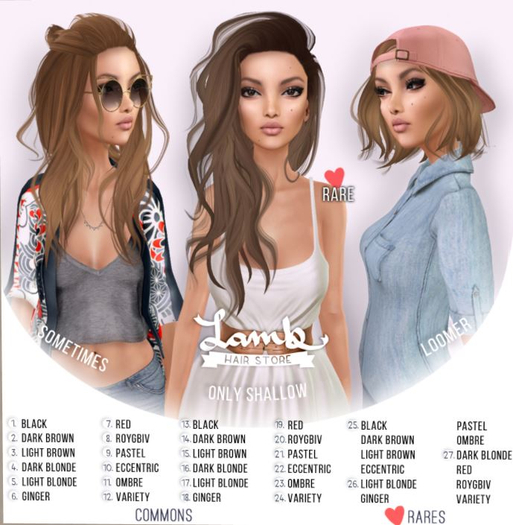 Lamb. Only Shallow - Pack 3 - RARE
