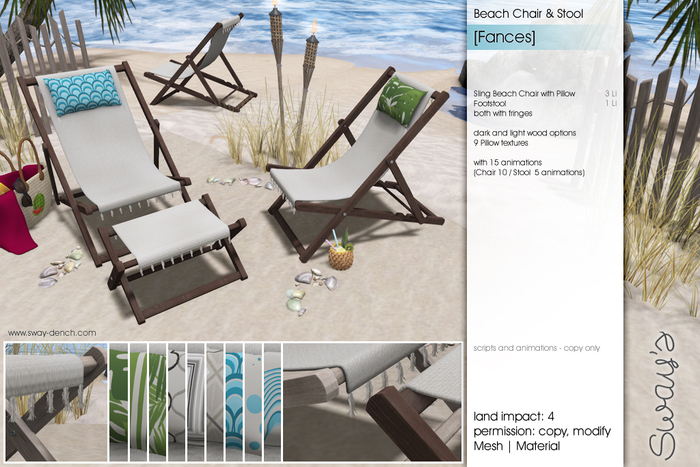 Sway's [Frances] Beach Chair & Stool