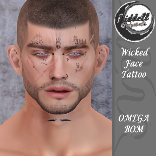 ::Riddell:: Wicked Face Tattoo (Wear To Unpack)