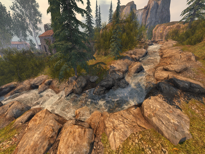 mountain stream (transfer) (picture)