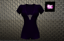 ~SugarBaby~ Lace Up Romper Isis-Purple