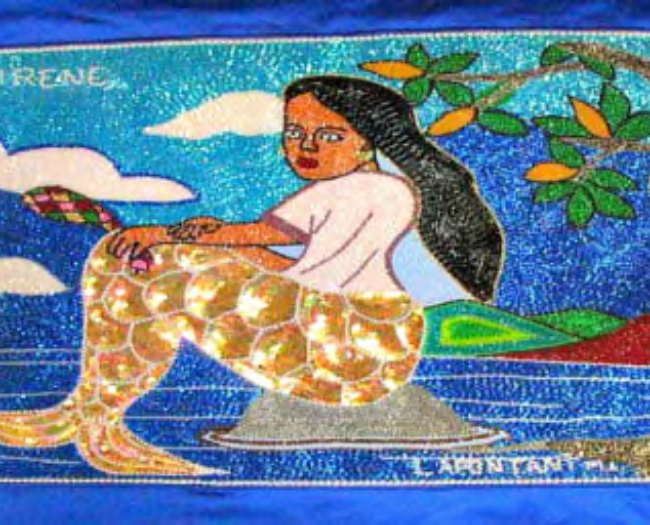 YEMAYA/LA SIRENE (BLUE) DRAPO