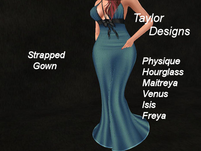 TD Strapped Gown Blue