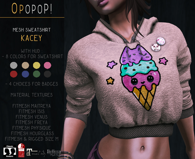 OPOPOP ! Mesh Sweatshirt KACEY V#4